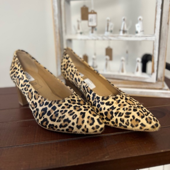 Used🐆LEOPARD print Genuine Cowhide & Leather Rope High Heel TREND 2025 Summer - Picture 1 of 12